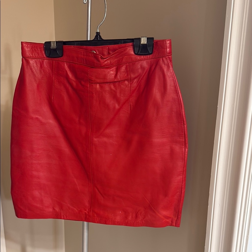 Red Leather Skirt
